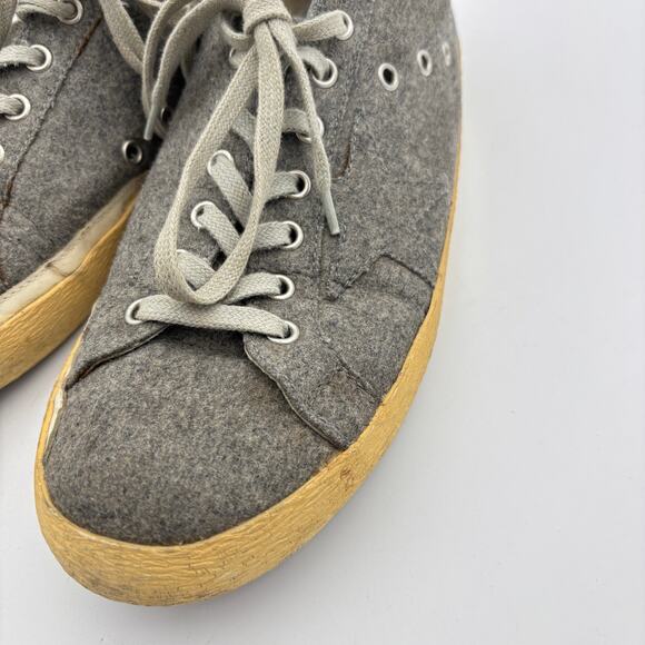 Golden Goose Wool Star Low Distressed Sneakers Shoes Men's Size 42 US 9 - Picture 10 of 10